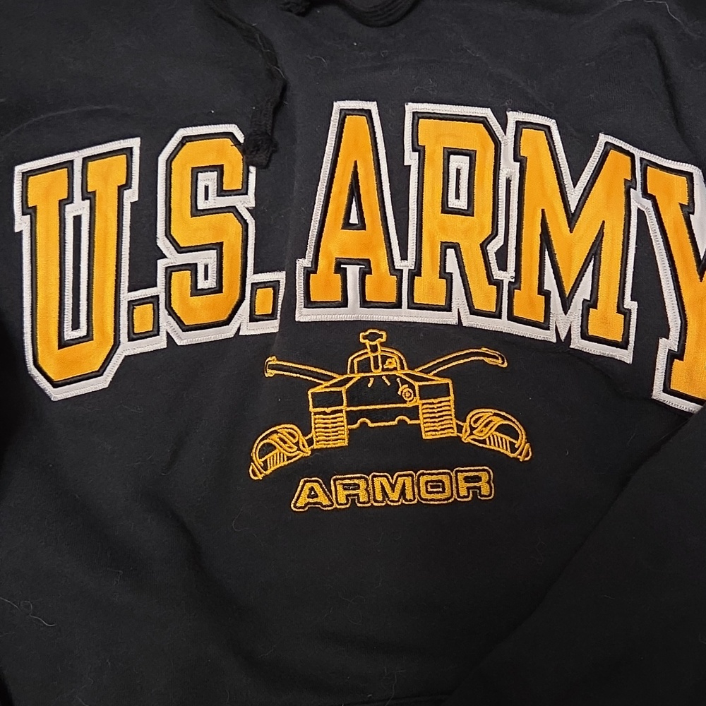 Champion Black Hoodie with Gold U.S. Army - Men's Hoodie Large - Picture 2 of 5